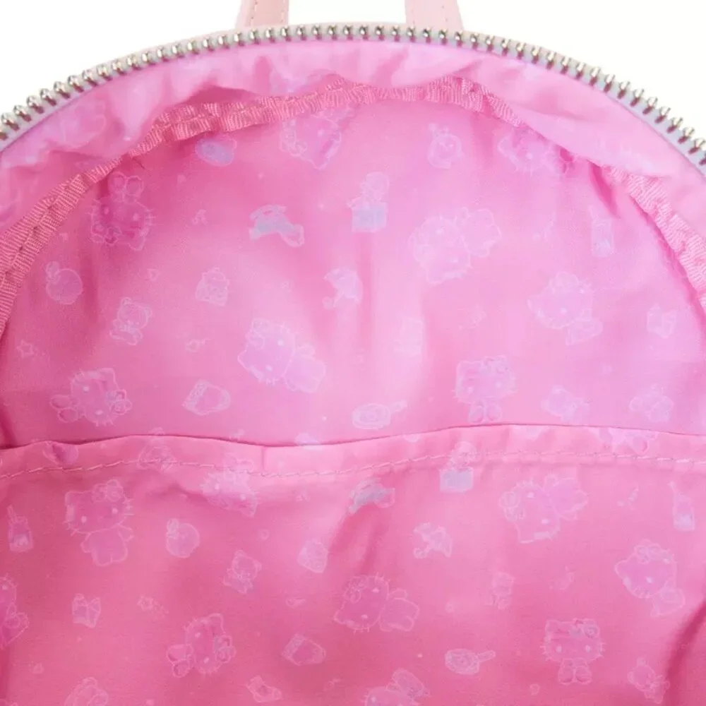 Hello Kitty Loungefly Sanrio 50th Anniversary Clear Pink Mini Backpack NWT - Picture 7 of 12